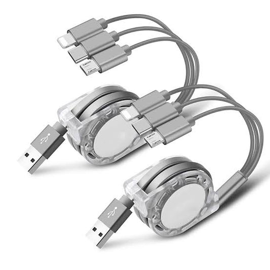 Cable enrollable 3 en 1